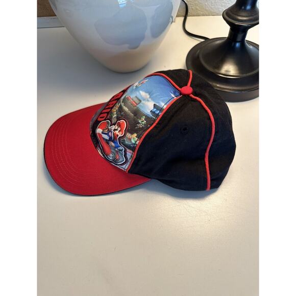 Men's Black and Red WII Mario Kart Adjustable Cap Hat - Picture 2 of 7